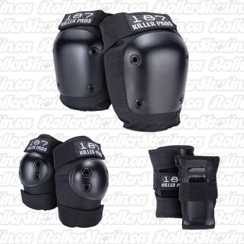 187 Adult Super Six Pack Pad Safety Set Black