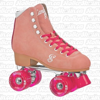 Candi Girl Carlin Peach/Pink Suede Roller Skates!