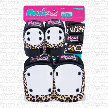 MOXI 187 Junior OR Adult Super Six Pack Pad Sets - LEOPARD