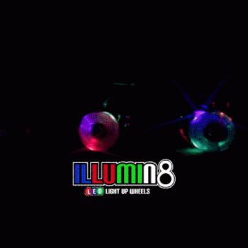 Set of 8 CRAZY iLLUMIN8 LED Light Up Wheels with abec 7 Bearings pre-installed!